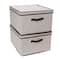 Household Essentials Canvas Storage Box with Lid